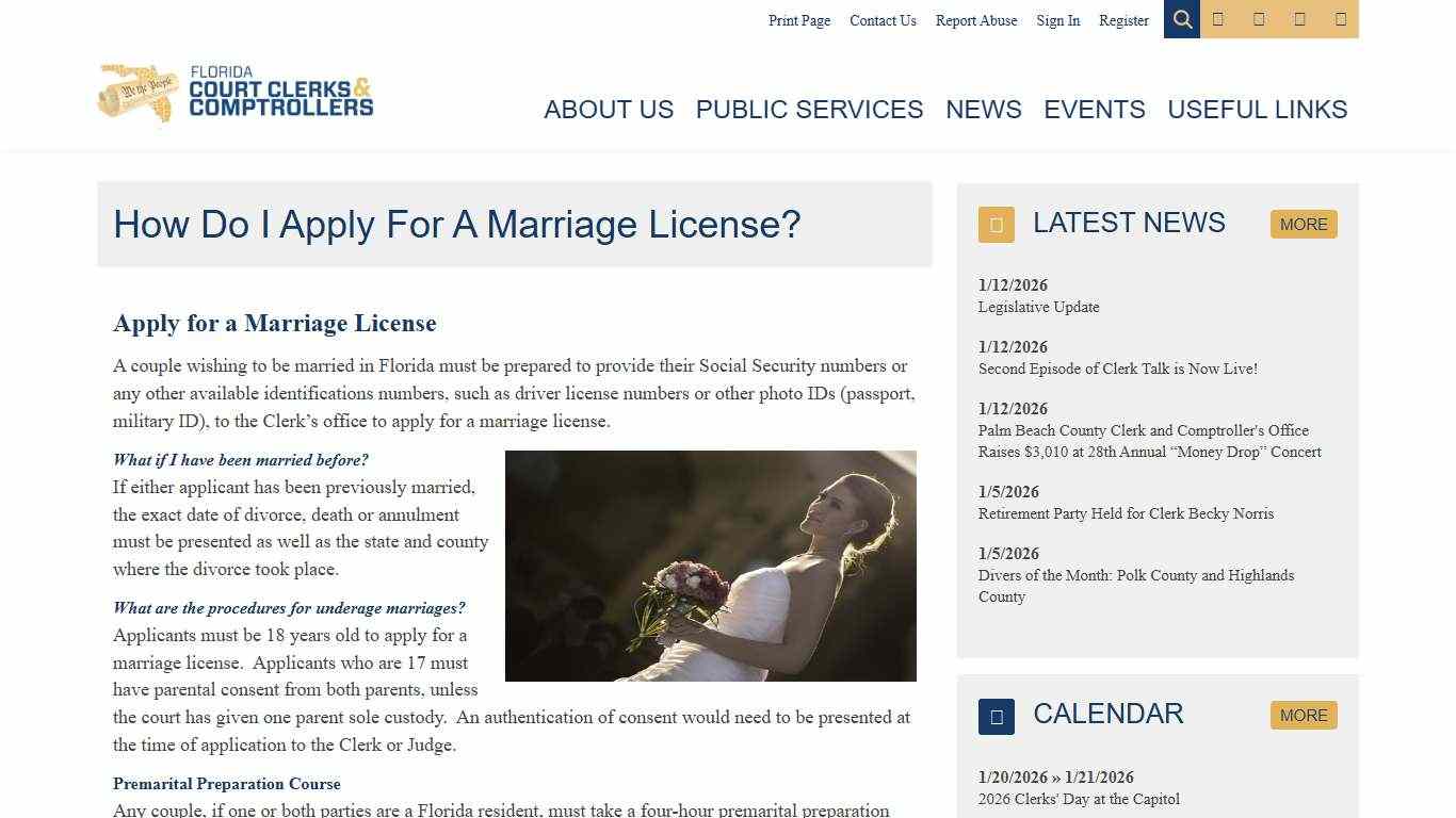 How Do I Apply For A Marriage License? - Florida Court Clerks & Comptrollers