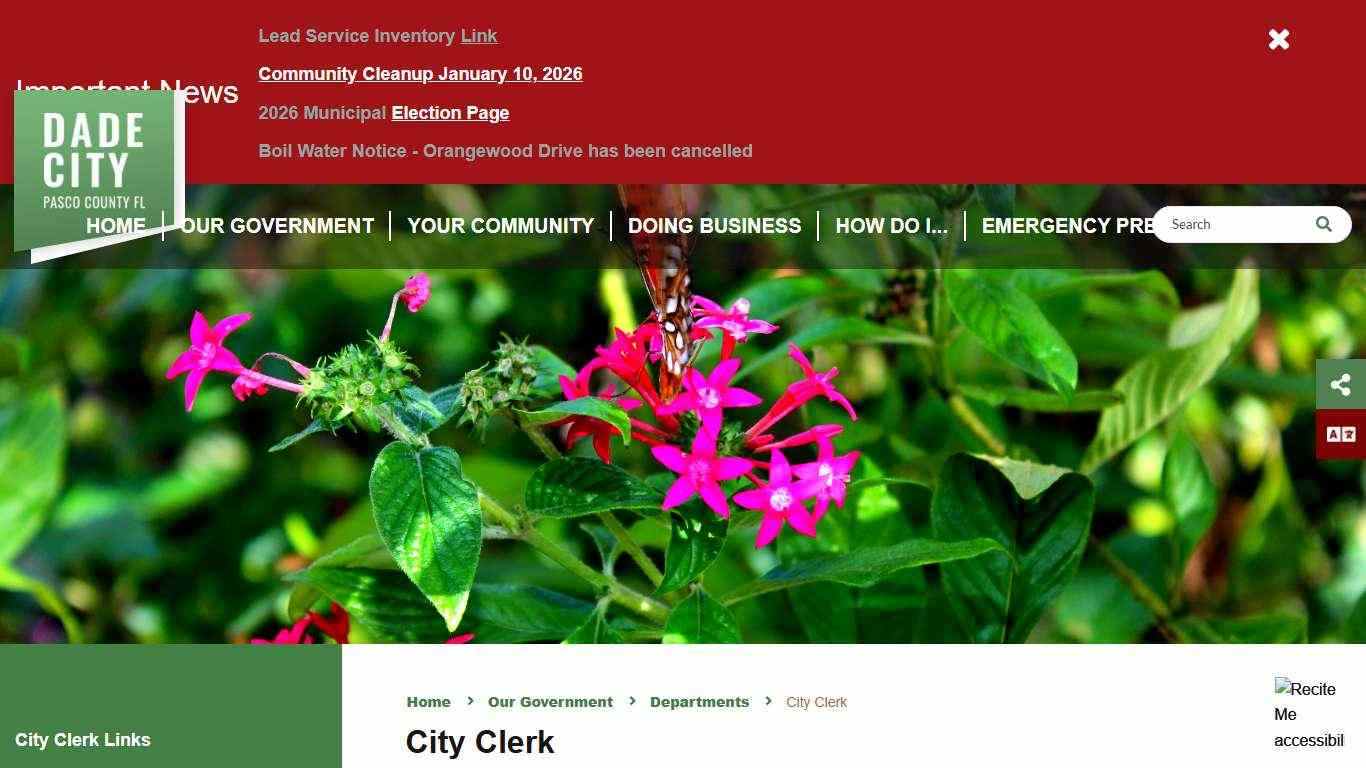 Welcome to Dade City, FL